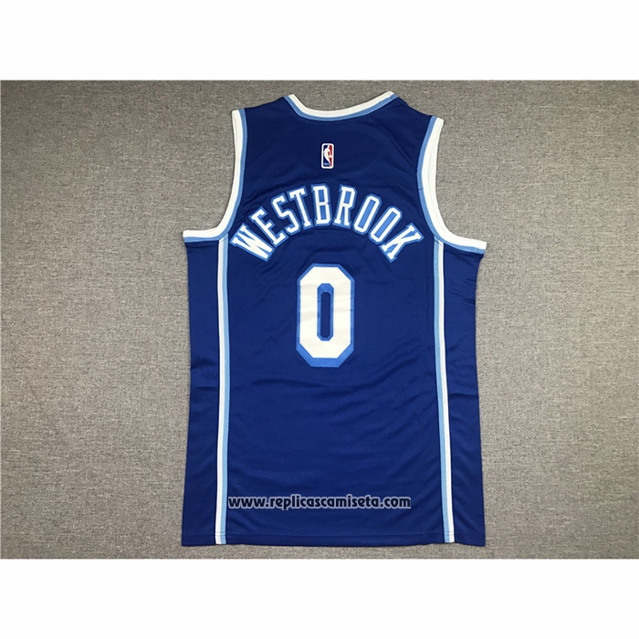 Camiseta Los Angeles Lakers Russell Westbrook #0 Classic 2021-2022 Azul